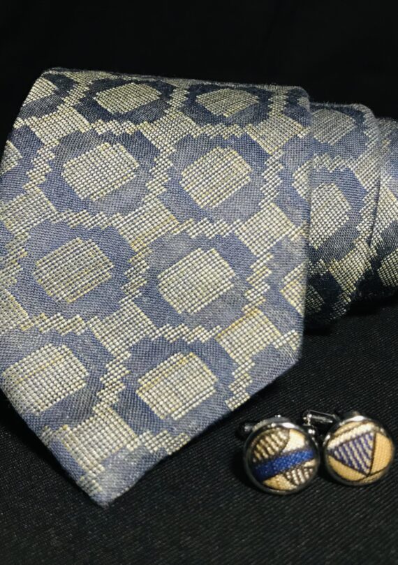 Cotton Silk Self Plaid Tie