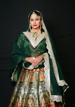 Banarsi Green Lehenga